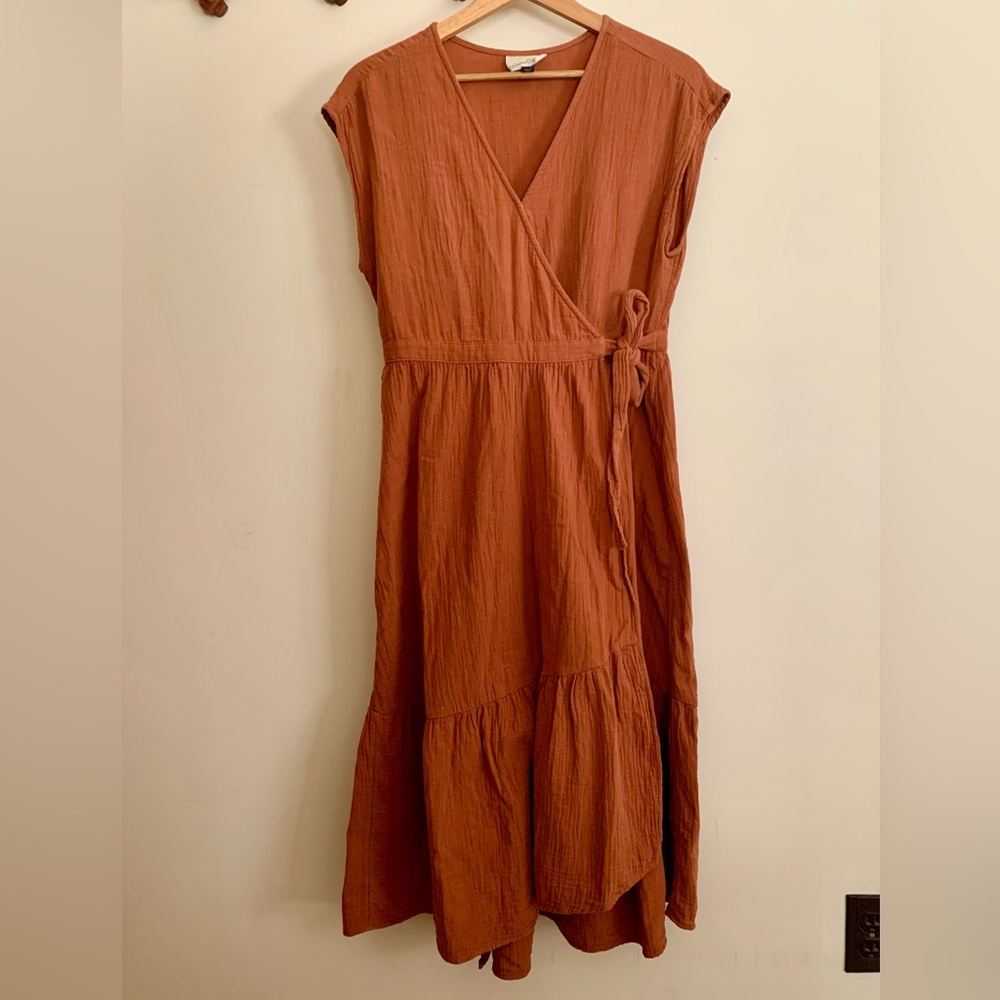 Universal Thread Gauze Wrap Dress Size M